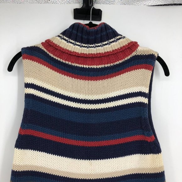 Penman's Vintage fall-tone multicolor striped sleeveless turtleneck top size M - Picture 6 of 13